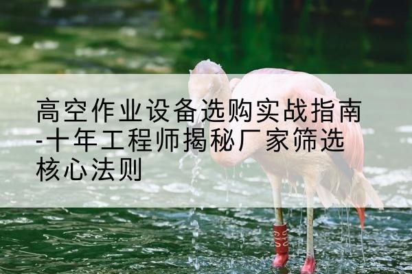 安州剪叉式升降机厂家-高空作业设备选购实战指南-十年工程师揭秘厂家筛选核心法则