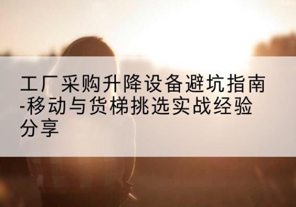 安州移动式升降机怎么选-工厂采购升降设备避坑指南-移动与货梯挑选实战经验分享